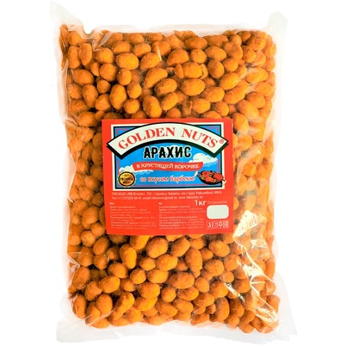 Golden Nuts Арахис в хрустящей корочке, барбекю, 1 кг.