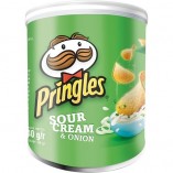 Pringles чипсы картофельные Сметана / Зеленый лук, 40 гр