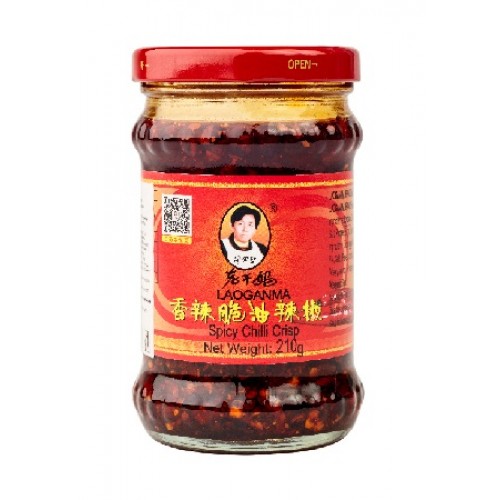 Lao Gan Ma соус с хрустящим перцем чили, острый, 210 гр