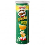 Pringles чипсы картофельные Сыр и лук, 165 гр