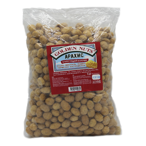 Golden Nuts Арахис в хрустящей корочке, 4 сыра, 1 кг.