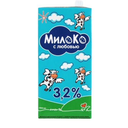 Милоко молоко 3,2%, 1950 мл