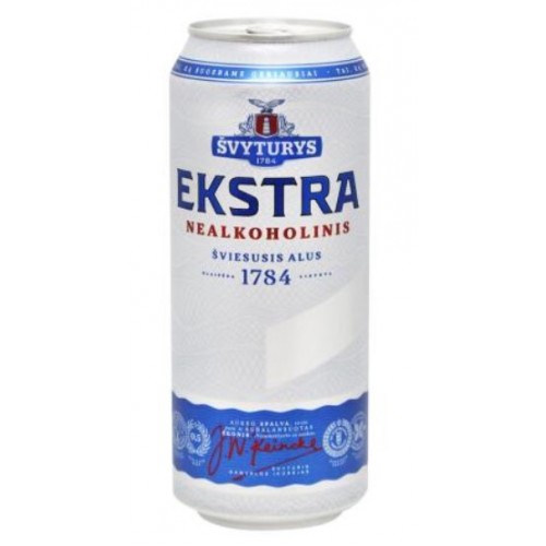 Svyturys пиво светлое, безалкогольное, Ekstra, 500 мл