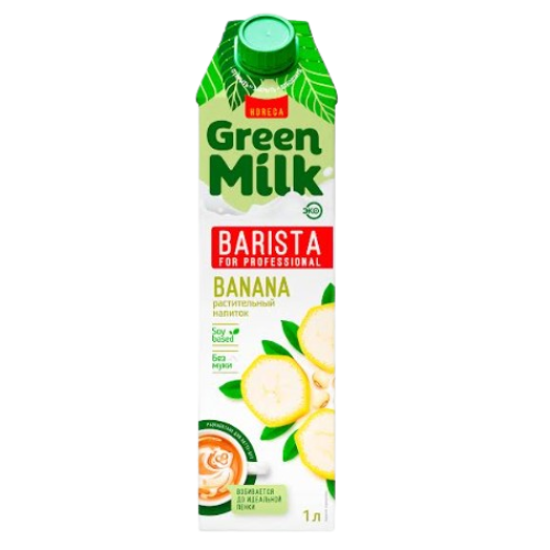 Green Milk Barista напиток соевой основе Банан, 1л